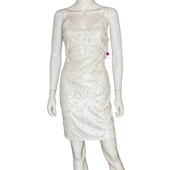 Alice + Olivia Valli Cami Mini Dress In Off White Women’s Sz 8 - Picture 2 of 9